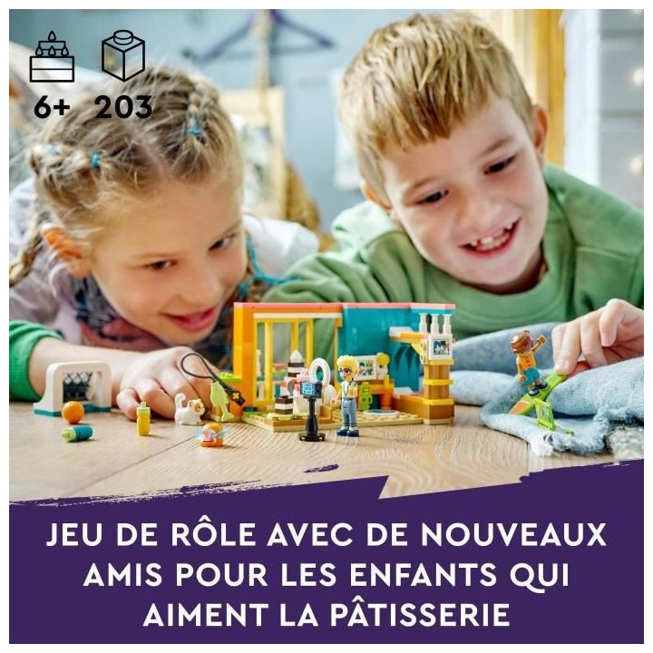 LEGO Friends 41754 La Chambre de Léo, Jouet sur la Pâtisserie, avec