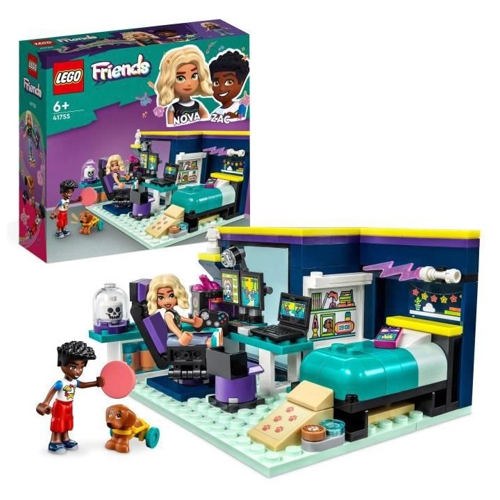 LEGO Friends 41755 La Chambre de Nova, Jouet sur le Theme du Gaming, a