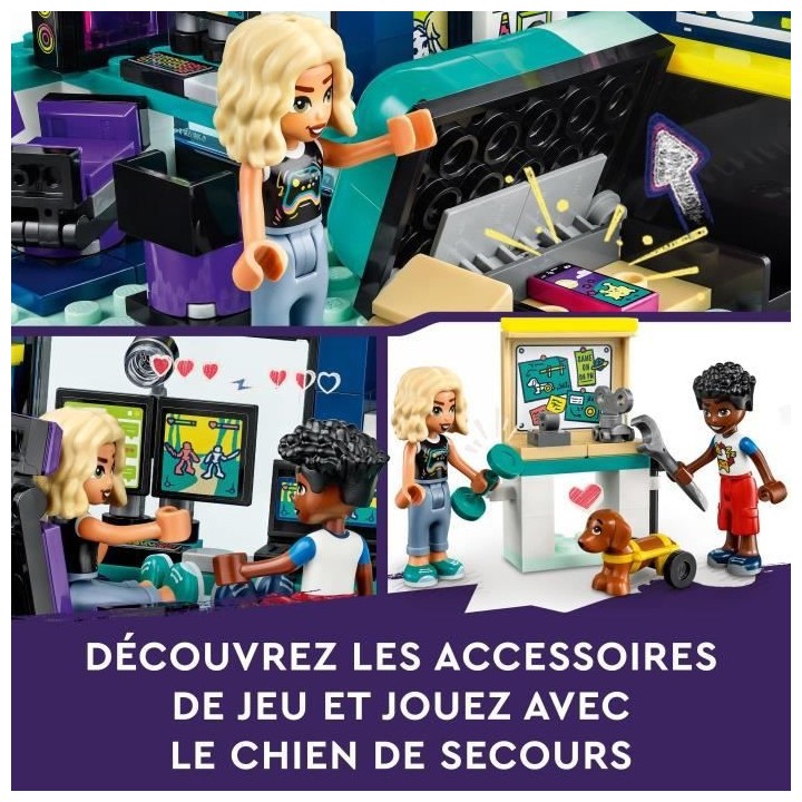LEGO Friends 41755 La Chambre de Nova, Jouet sur le Theme du Gaming, a