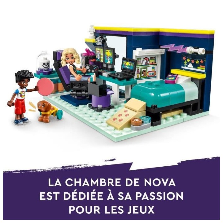 LEGO Friends 41755 La Chambre de Nova, Jouet sur le Theme du Gaming, a