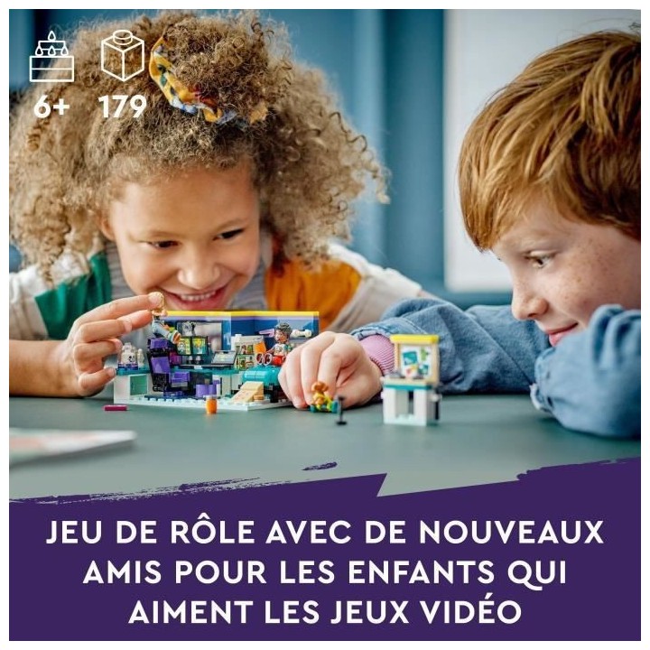 LEGO Friends 41755 La Chambre de Nova, Jouet sur le Theme du Gaming, a