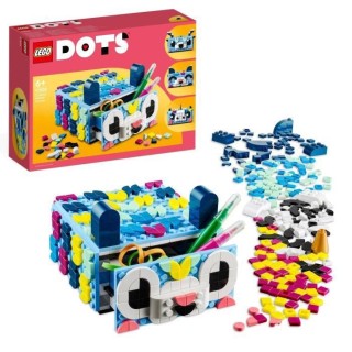 LEGO DOTS 41805 Le Tiroir Animal Créatif, Kit de Mosaique, Boîte de