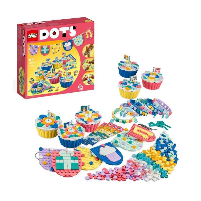 LEGO DOTS 41806 Le Kit de Fete Ultime, Jeux Anniversaire, Cadeau pour Sachets de Fete