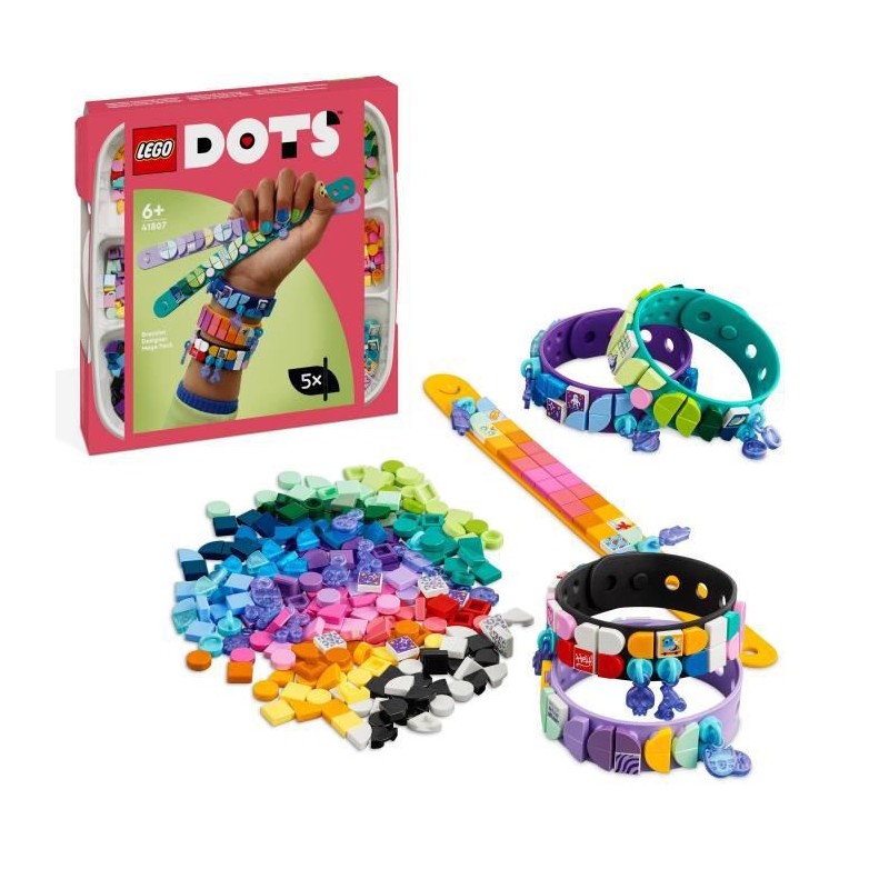 LEGO DOTS 41807 La Méga-Boîte Création de Bracelets, Création Bijoux d'Amitié, Idée Cadeau