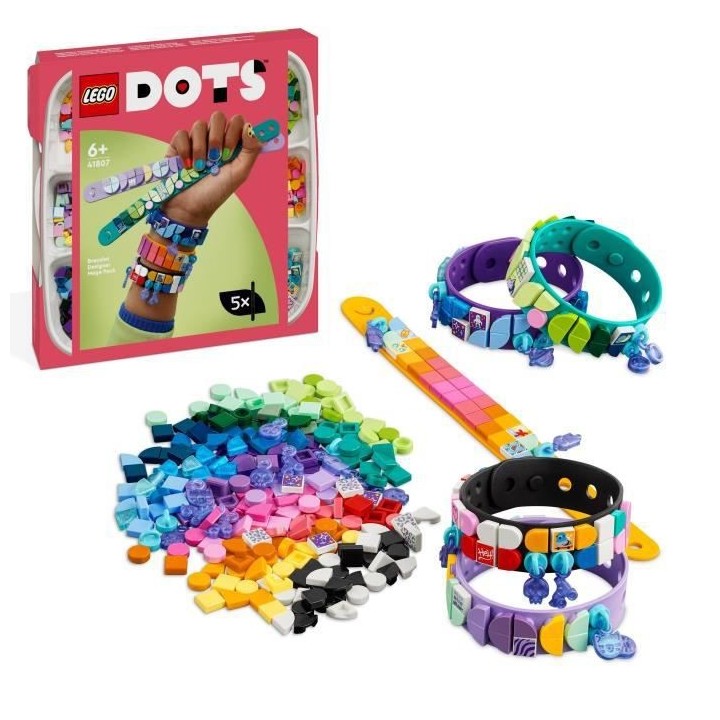 LEGO DOTS 41807 La Méga-Boîte Création de Bracelets, Création Bijo
