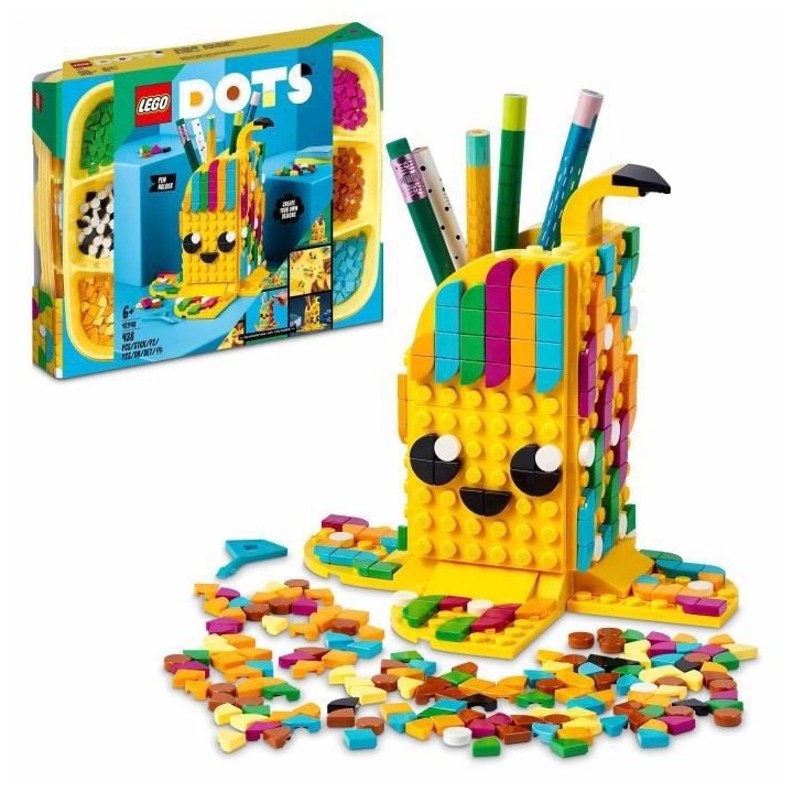 LEGO 41948 DOTS Le Porte-Crayons Banane Amusante, Jouet de Constructio