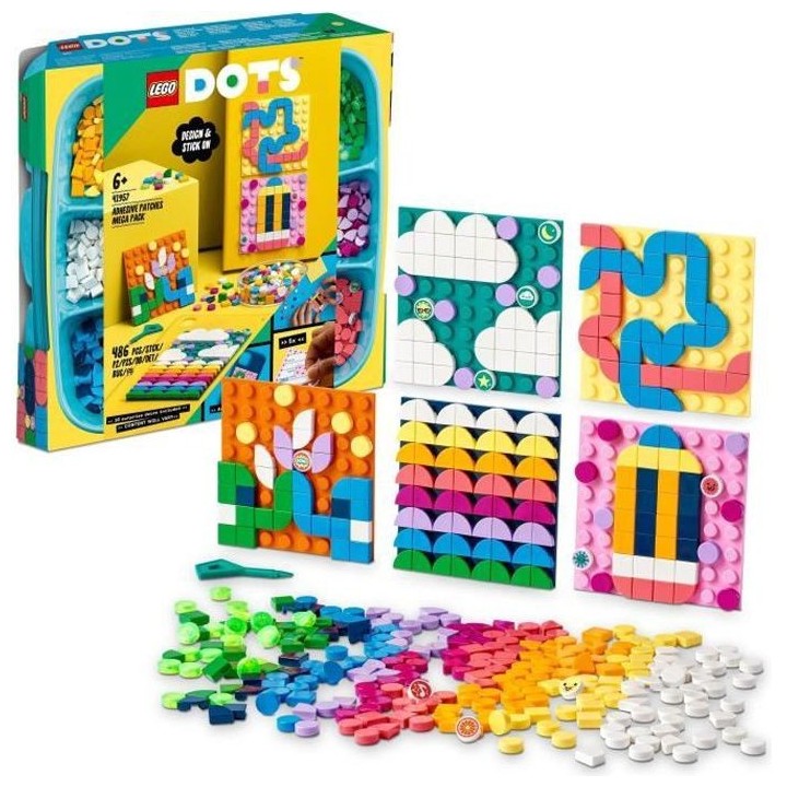 LEGO 41957 DOTS Le Méga-lot de Décorations Adhésives, Activité Man