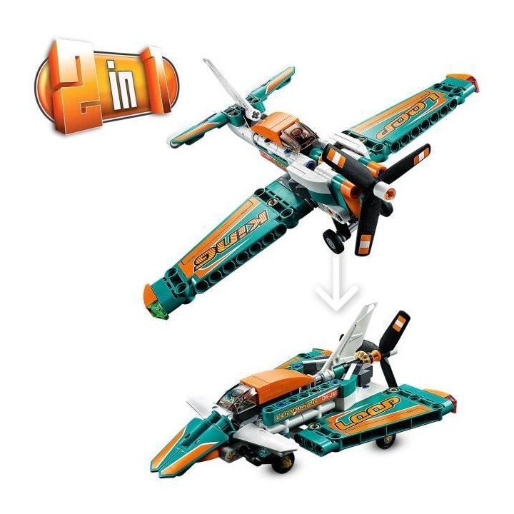 LEGO Technic 42117 Avion de Course, Jeu de Construction, Aérien, Volt