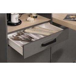 STORM Colonne - Coloris Gris ombre - L60 x P42 x H188 cm - 1 Porte + 1 Tiroir