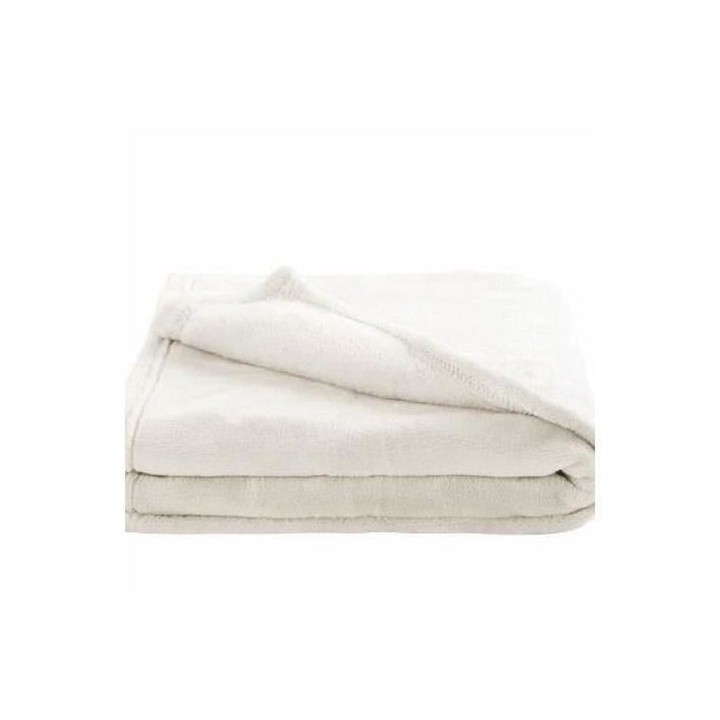 DOUX NID Couverture Microdoux - 100 x 150 cm - Uni - 320 g/m² - Micro
