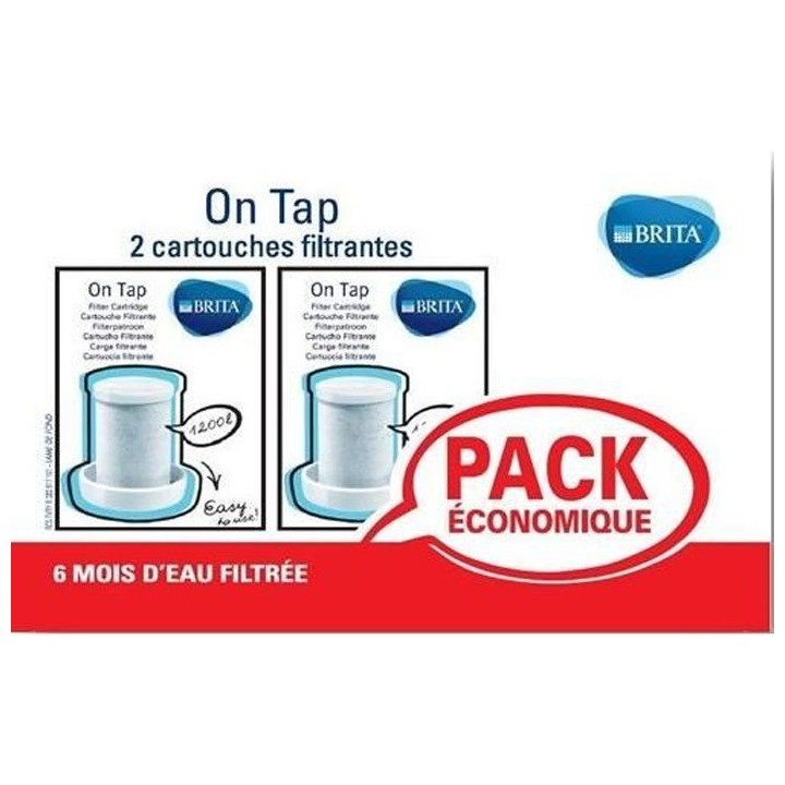 BRITA Lot de 2 cartouches filtrantes pour filtre sur robinet On Tap