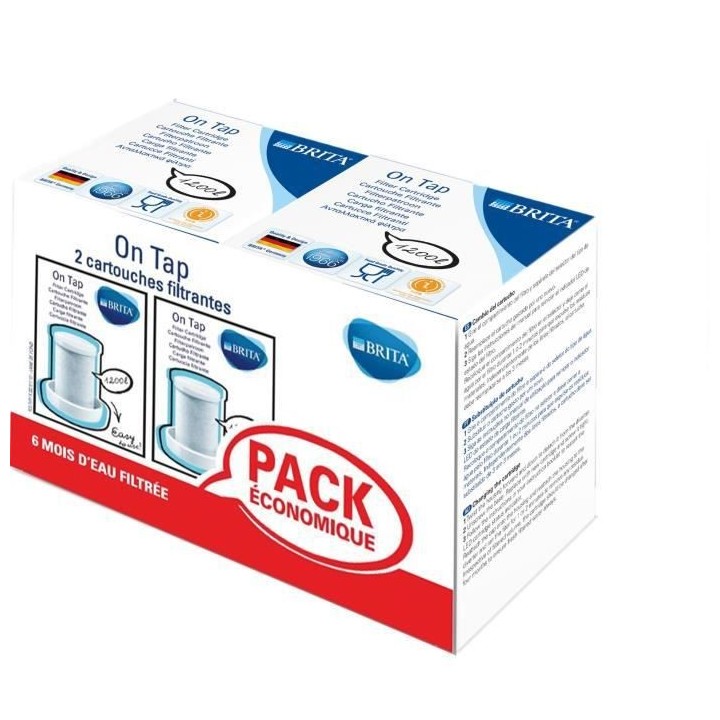 BRITA Lot de 2 cartouches filtrantes pour filtre sur robinet On Tap