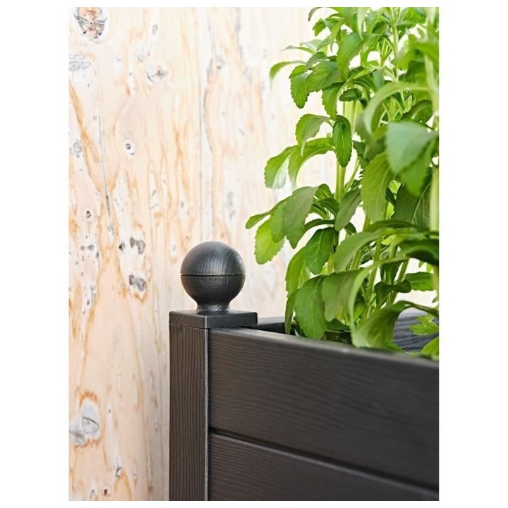 TERAPLAST Jardiniere Trama002 40x100cm - Réserve d'eau et pieds régl