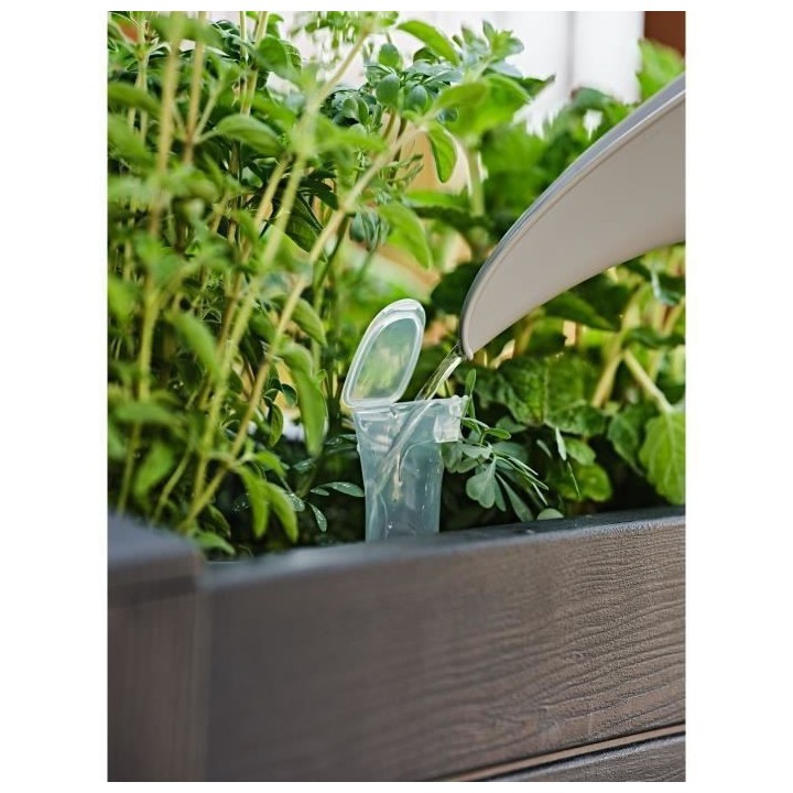 TERAPLAST Jardiniere Trama002 40x100cm - Réserve d'eau et pieds régl