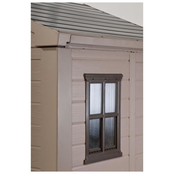 KETER - Abri de jardin en résine 4,7 m² Sydney 86 Beige et marron