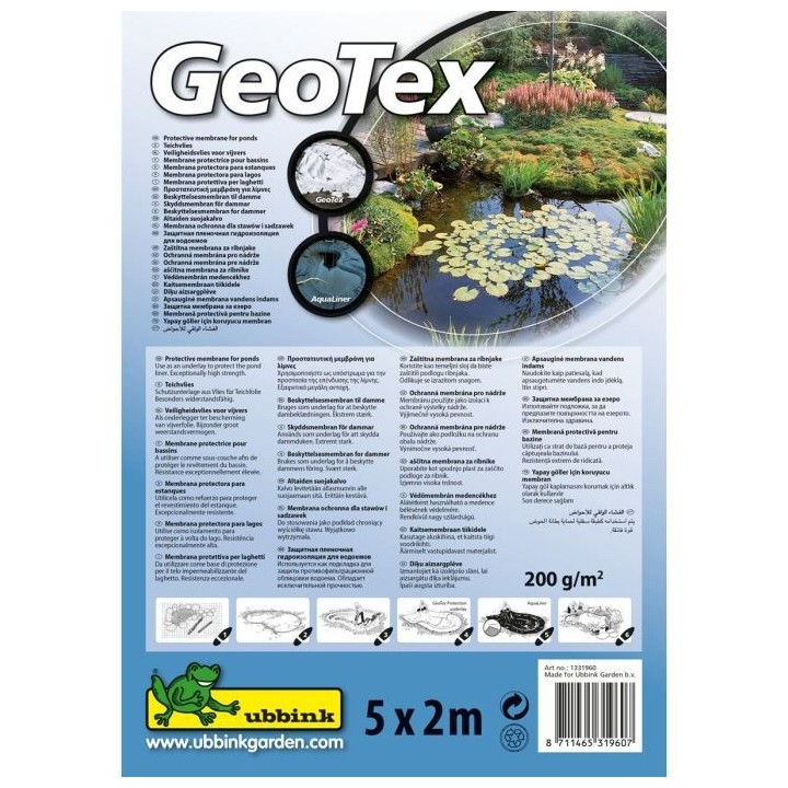 UBBINK Feutre de sécurité blanc 200gr/m² - 5x2m