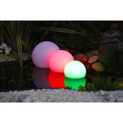 Eclairage extérieur solaire décoratif SolarFloat 20 - Boule Ø20 cm - Télécommande - 16 couleurs au choix