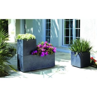 EDA Bac jardiniere Volcania 100 x 40 x 40 cm - 97,6 L - Gris anthracit