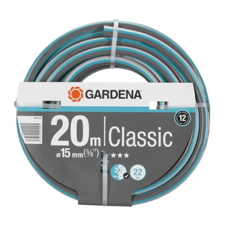 GARDENA Tuyau d'arrosage Classic – Longueur 20m – Ø15mm – Haute