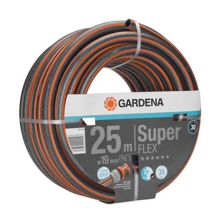 GARDENA Tuyau d'arrosage Premium SuperFLEX – Longueur 25m – Ø19mm