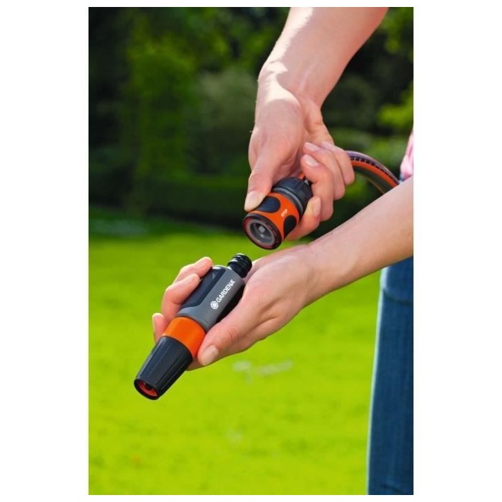 GARDENA Raccord d'arrosage Aquastop – Adapté tuyau Ø13mm & Ø15mm