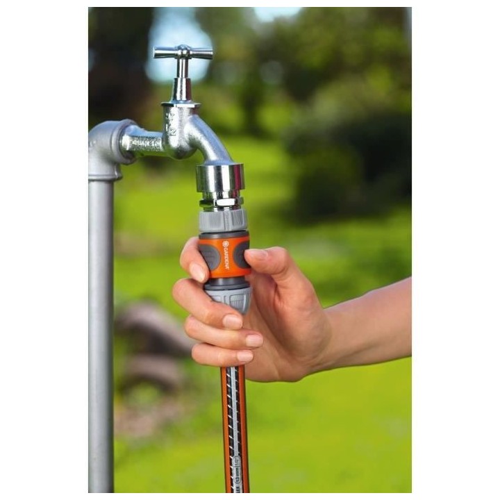 GARDENA Raccord d'arrosage rapide – Adapté tuyau Ø13mm & Ø15mm