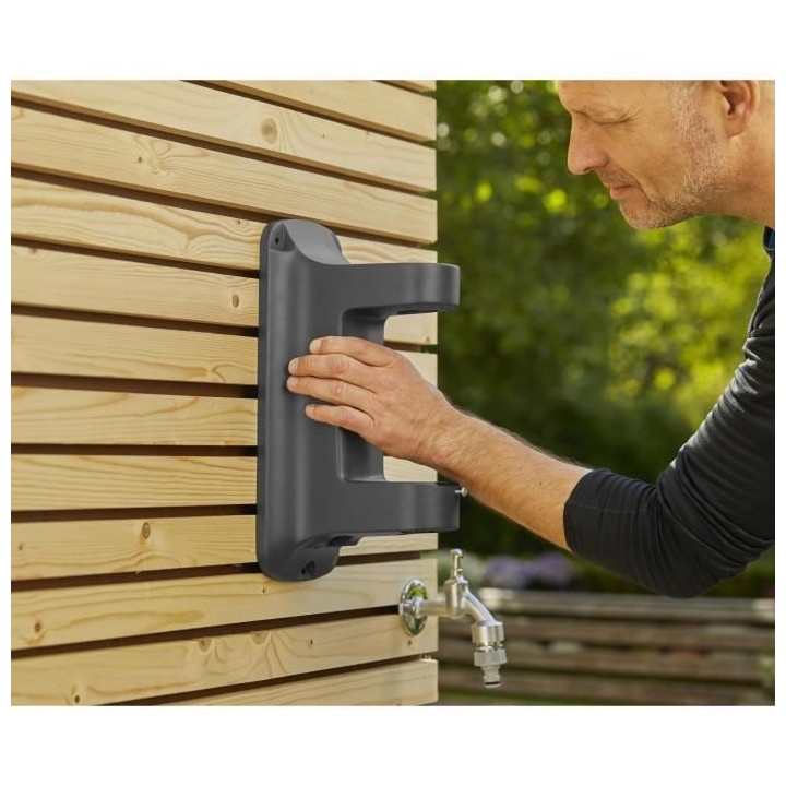 GARDENA Dévidoir automatique mural RollUp L liseret blanc – Longueu