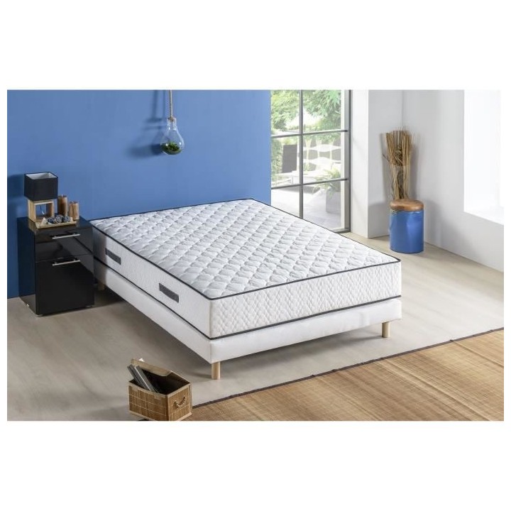 DEKO DREAM Ensemble Matelas + sommier Détente 140x200cm - Ressorts -