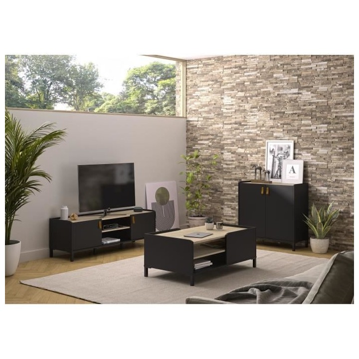 Ensemble meuble TV table basse buffet AMSTERDAM - Mélaminé - Style s