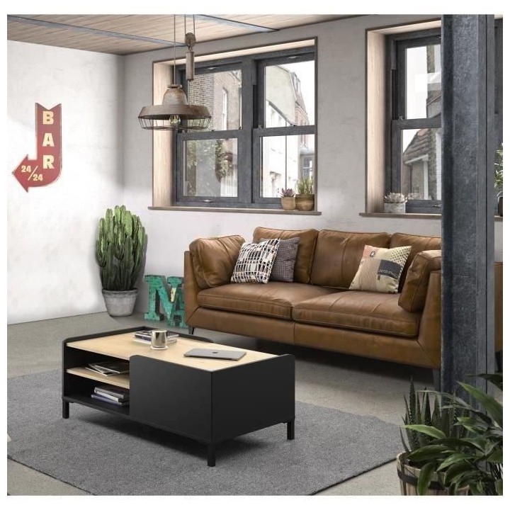 Ensemble meuble TV table basse buffet AMSTERDAM - Mélaminé - Style s