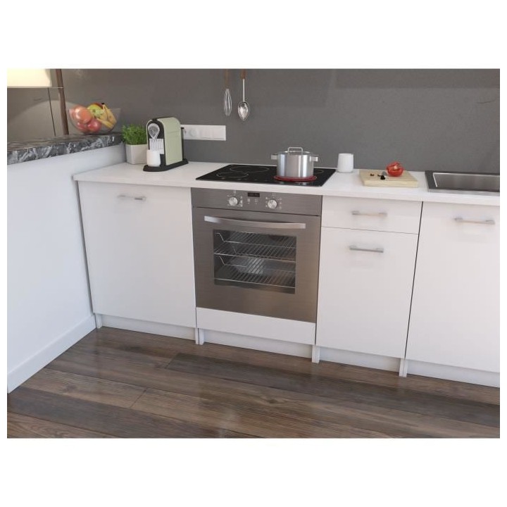 EXTRA Meuble Bas Four - L 60cm - Blanc Mat