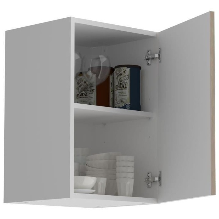 OSLO Meuble haut 1 porte - Décor Chene Jackson - L 40 x P 36 x H 58 c