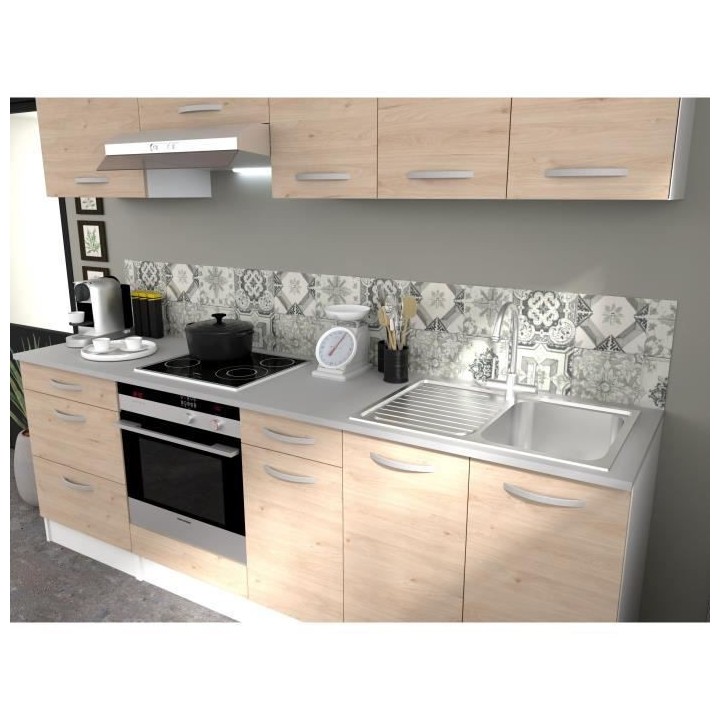 OSLO Meuble haut 1 porte - Décor Chene Jackson - L 60 x P 36 x H 35 c