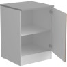 OSLO Meuble Bas 1 porte + plan - Décor Chene Jackson - L 60 x P 60 x H 86 cm