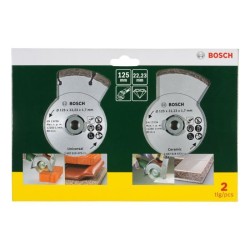 BOSCH 2 disques diamants 125mm matériaux