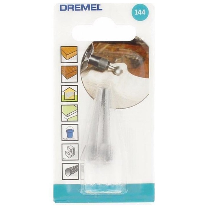 Lot de 2 fraises haute vitesse en acier DREMEL 144 (7,8mm pour sculpte