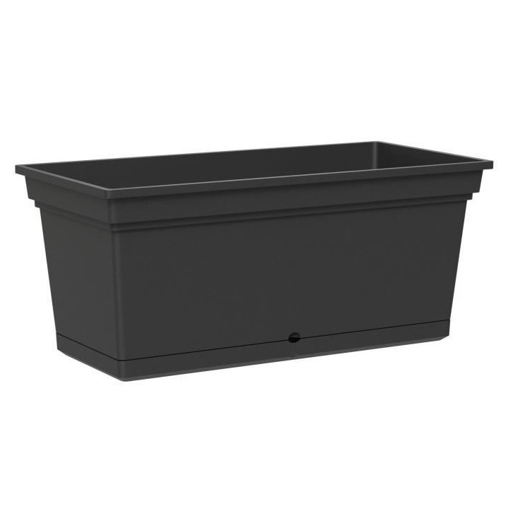 TERAPLAST Jardiniere plastique AQUA Anthracite - Rectangulaire - Longu