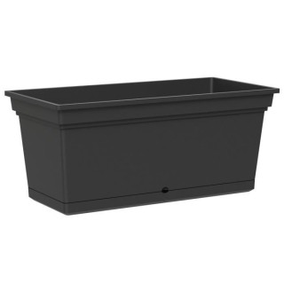 TERAPLAST Jardiniere plastique AQUA Anthracite - Rectangulaire - Large