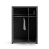 TVILUM Armoire 3 portes - Gris - L 126 x P 50,9 x H 180,3 cm - LEXINTON