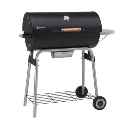 Barbecue a charbon LANDMANN - Black Taurus 660 - Grille en acier émaillé - Surface de cuisson : 66 x 36 cm - Noir