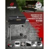 Barbecue a charbon LANDMANN - Black Taurus 660 - Grille en acier émaillé - Surface de cuisson : 66 x 36 cm - Noir