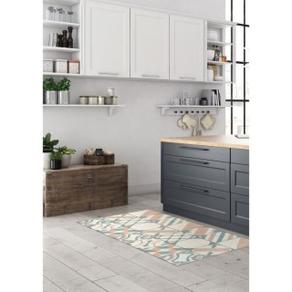 Tapis VIF 55472 - Beige, bleu et vert - 100 % vinyle 1,5 mm - 49,5x112