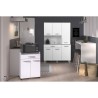 OSLO Buffet de 120 cm - 1 Tiroir et 6 Portes - L 120 x P 40 x H 185 cm - Coloris Blanc