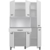 OSLO Buffet de 120 cm - 1 Tiroir et 6 Portes - L 120 x P 40 x H 185 cm - Coloris Blanc