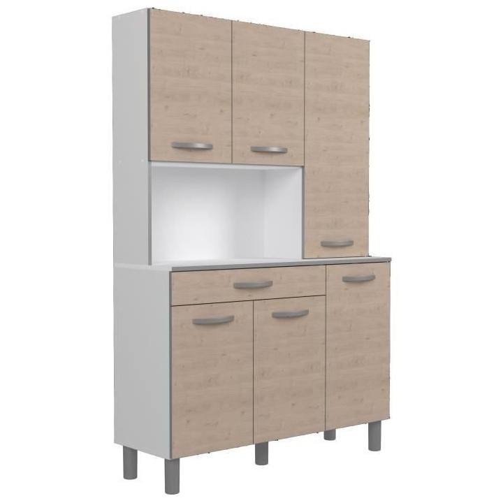 OSLO Buffet de 120 cm - 1 Tiroir et 6 Portes - L 120 x P 40 x H 185 cm