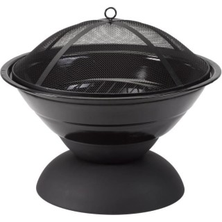 Brasero Lustre Enamalled en acier - Grille amaillée - H52 x L59 x P59