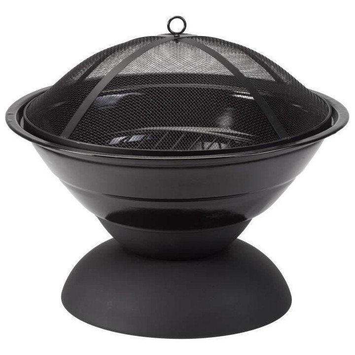 Brasero Lustre Enamalled en acier - Grille amaillée - H52 x L59 x P59