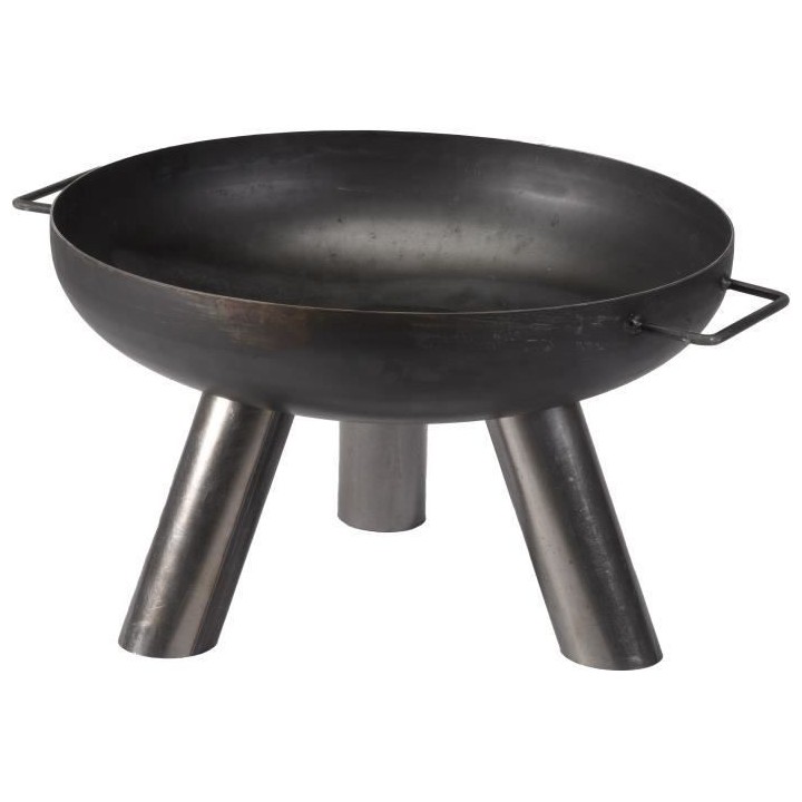 Brasero Caldera en acier - 3 pieds - Finition huile brossé - H30 x L5