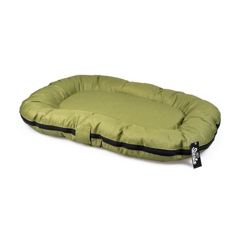 DUVO+ Coussin Poly Ovale Siesta Olive vert - 120 x 80 x 10 cm - 2,743 kg - Pour chien