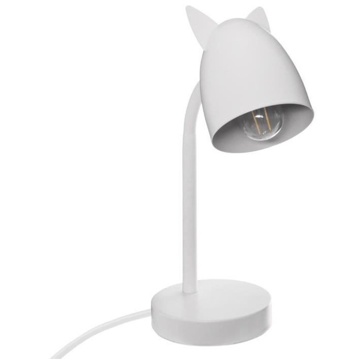 Lampe Oreilles en métal - E14 - 25 W - H. 31 cm - Blanc